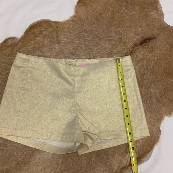 Lilly Pulitzer Liza Gold Metallic shorts size 6 - Picture 10 of 13